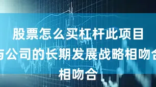 股票怎么买杠杆此项目与公司的长期发展战略相吻合